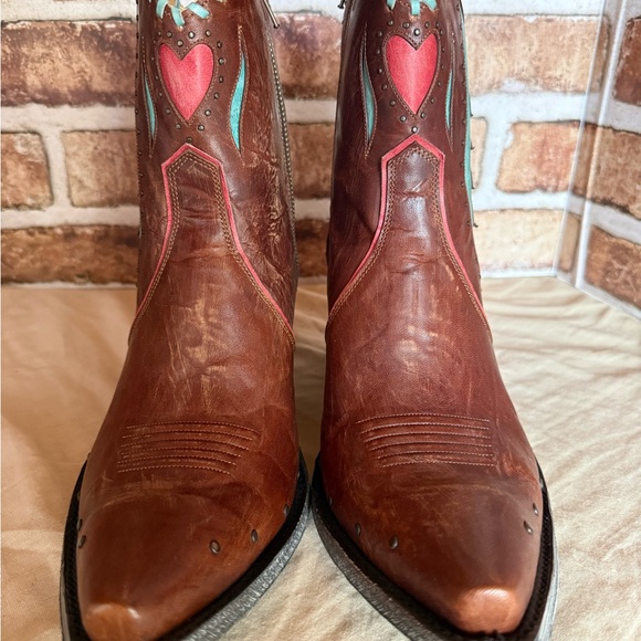 Old Gringo Brown and Teal Ankle Boots - Picture 4 of 9